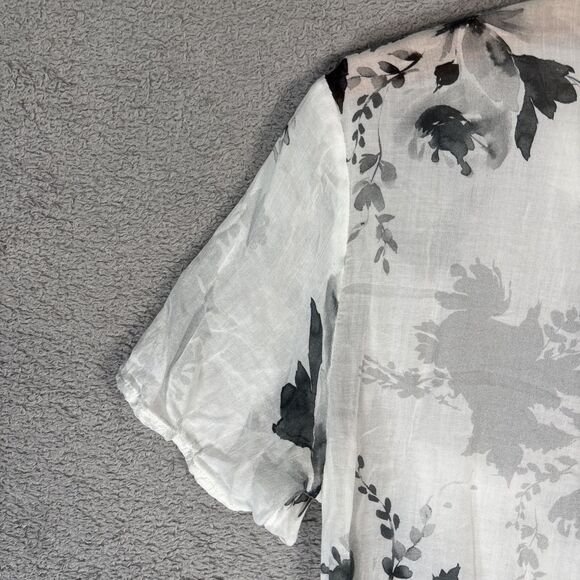 Cloth & Stone Anthropologie Womens Blouse Size XS Lightweight Sheer Boho Florals - Picture 14 of 14